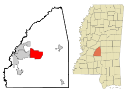 Rankin County Mississippi Incorporated and Unincorporated areas Brandon Highlighted